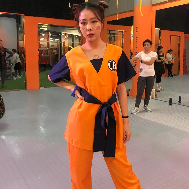 loween Costume Cosplay Abbigliamento per adulti Acoria Son Goku Costume per bambini Par Prop Tradizionale cinese Sta...