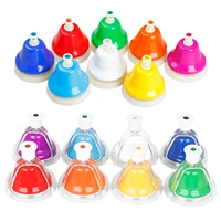 Orff-juego de instrumentos musicales coloridos, campana de mano de 8 notas, Juguete Musical para niños, educación temprana para bebés, hermoso regalo de Navidad