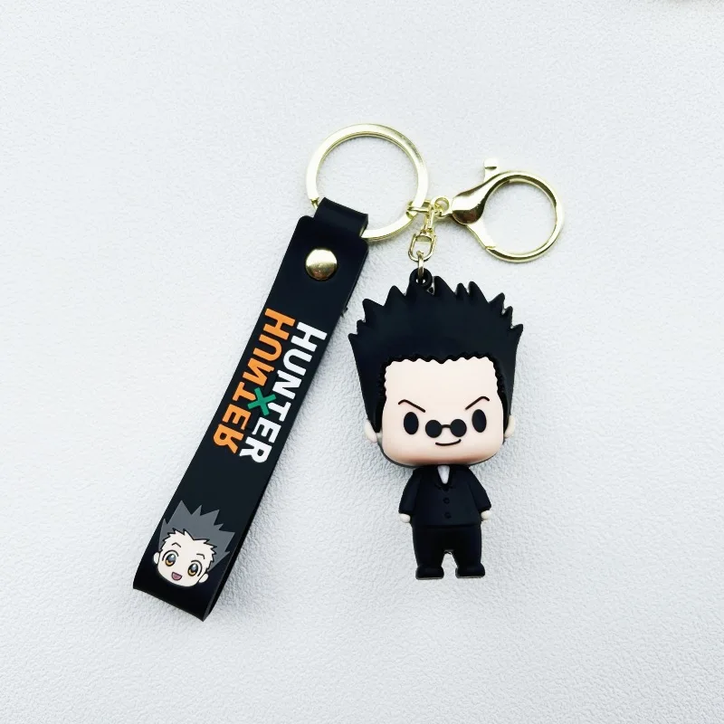 Anime Hunter x Hunter Keychain Cosplay Killua Kurapika Keyrings Resin Pendant Car Bag Key Chain Jewelry Accessories