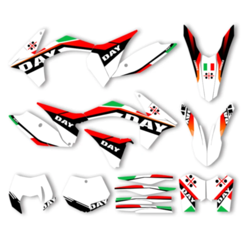 

DSMTECH Motorcycle Graphics Background Decal for KTM 2012 2013 EXC 2011 2012 SX SXF 125 250 300 450 Decals Stickers Kits 005