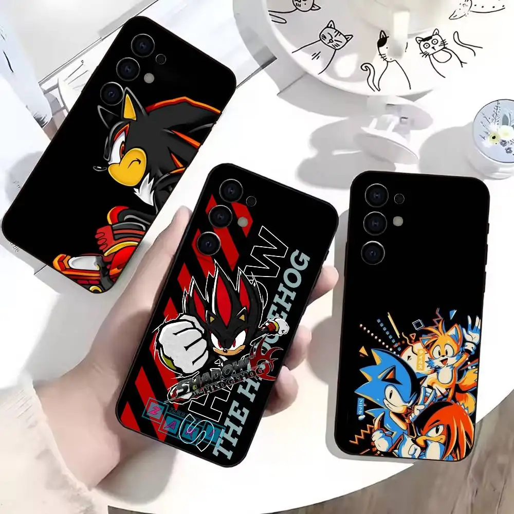 Shadow Sonic Hedgehog  Phone Case Black Silicone Soft For Samsung S25,S24,S21,S22,S23,S30,Ultra,S20,Plus,Fe,Lite