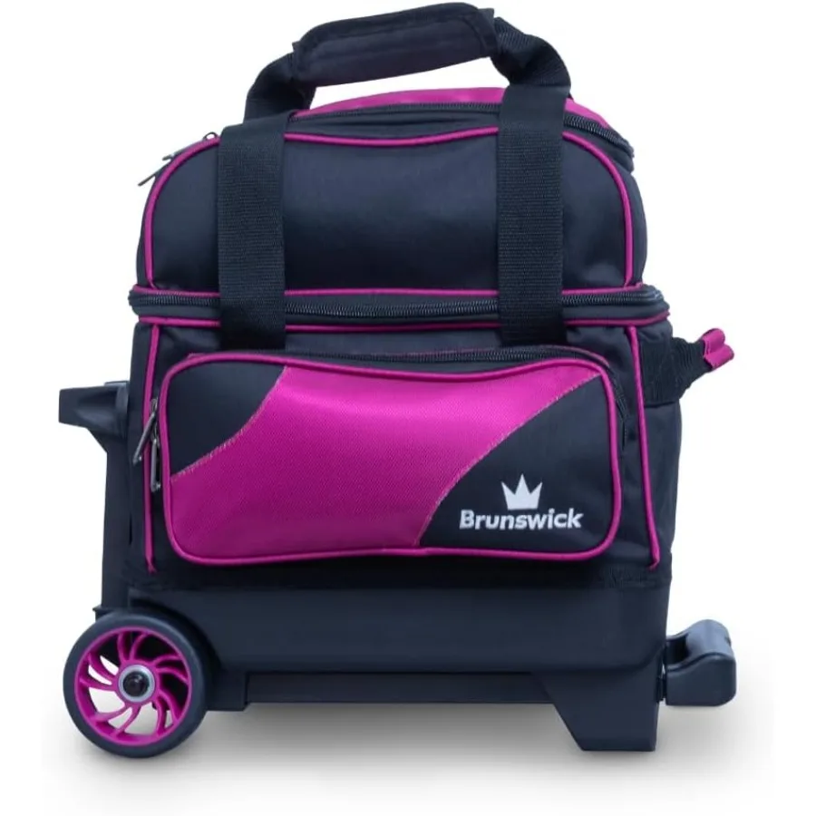 

Brunswick Zone Single Roller Bowling Bag for Professional and Recreational Use Durable Polyester Construction with Padded Shoul