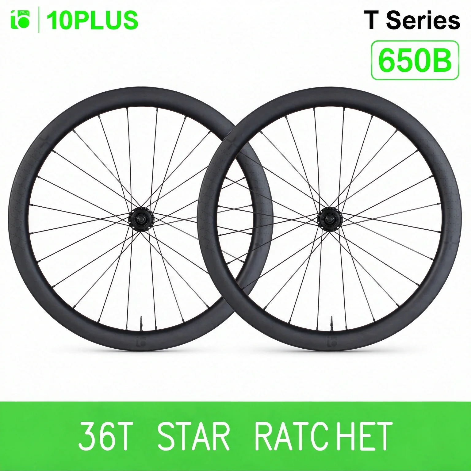 AliExpress NONE 10PLUS 650B Gravel Wheelset Road Disc Carbon Wheels Tubeless 36T Star Ratchet System Pillar 1423