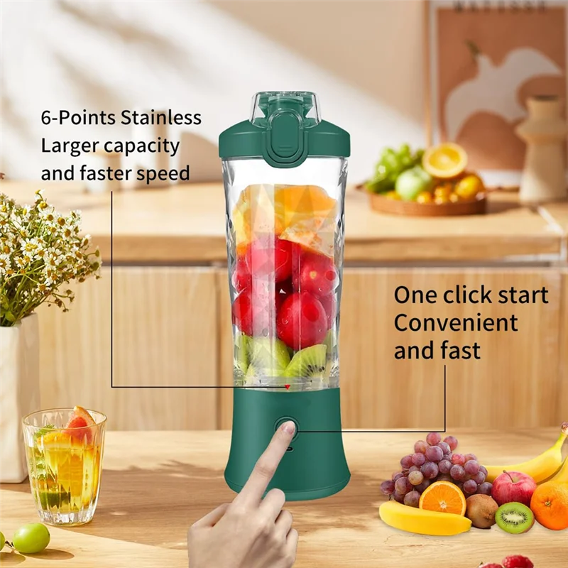 

ABWM-Portable Juicer Blender Wireless Juicer USB Rechargeable Large Capacity Juice Cup