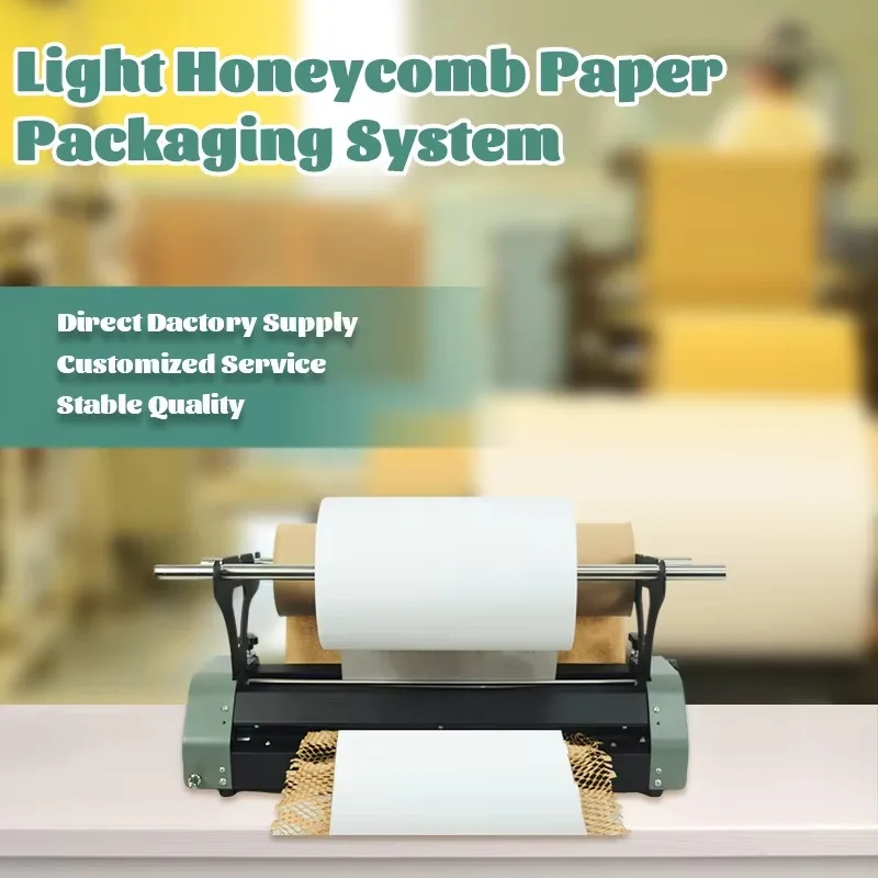 Global Top Supplier Pedal Control Wrapping Cushion Kraft Packaging Automatic Honeycomb Paper Wrap Dispenser