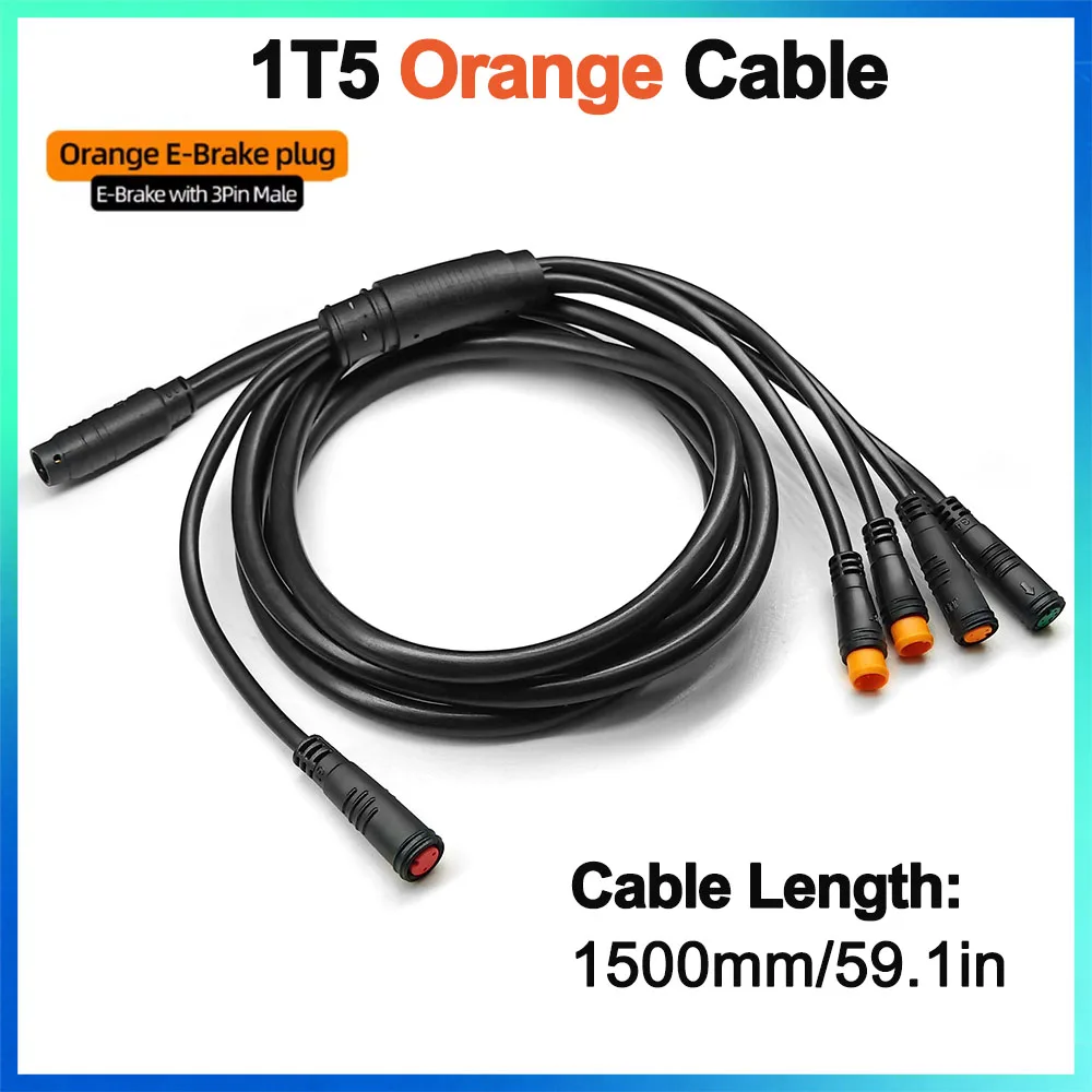 Elektrische Fahrrad Wasserdichte Kabel 1T2/1T4/1T5 Kabel Umwandlung Zubehör Controller Licht Ebrake Drossel Display