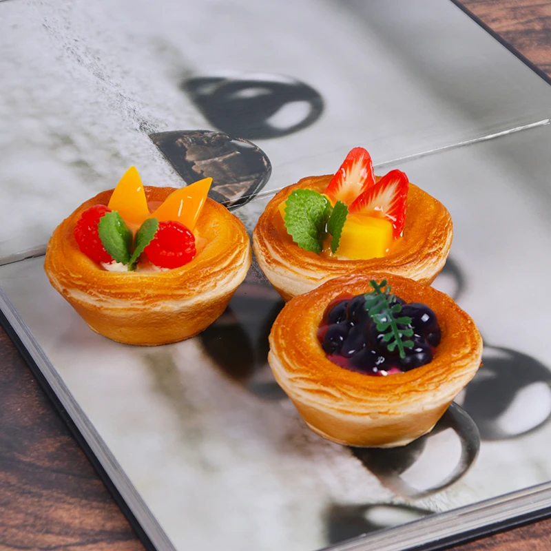 Artificial Fake Egg Tart Model Simulation Fruit Egg Tart Cake Store Window Dispaly Store Photography Props Kid Kitchen Toy