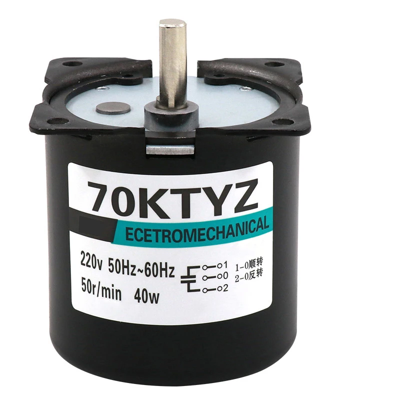 

Синхронный двигатель переменного тока, 40 Вт, миниатюрный низкоскоростной двигатель с постоянными магнитами вперед и назад, небольшой двигатель, 220 В, мотор-редуктор