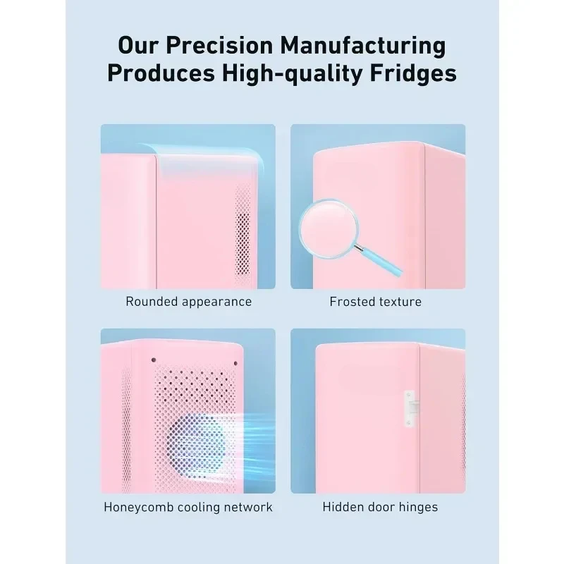 Mini Fridge Cans Makeup Skincare Fridge ortable Thermoelectric Cooler Tiny Fridge for Bedroom Beverage Cosmetics