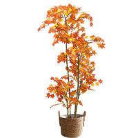 43-78in Tall Fake Maple Tree Plant Artificial Maple Tree Plastic Tree Fake Palm Tree For Home Garden Shop Office Party Decor