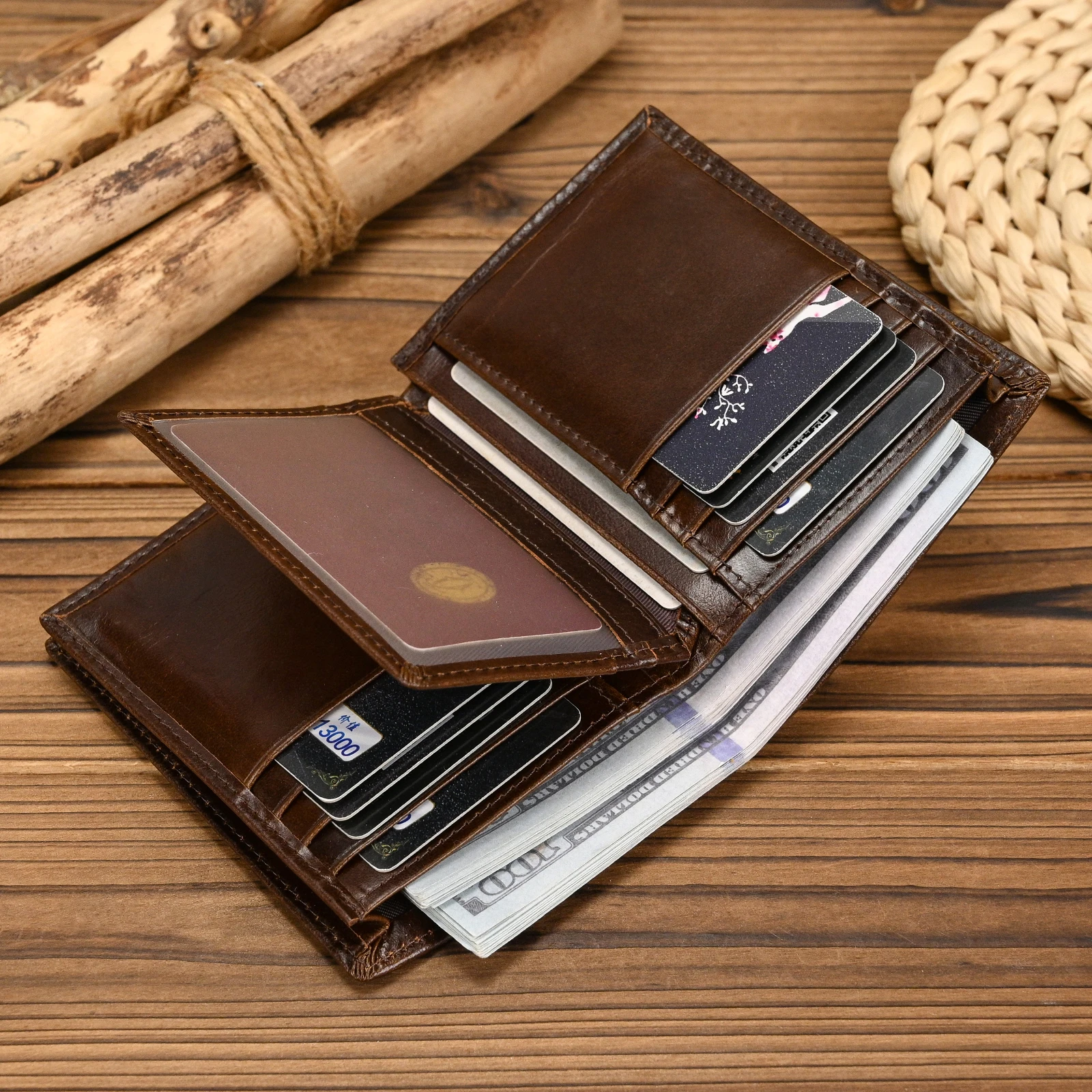 Hombre Carteras Informales Billetera Con Chip Billetera Hombre