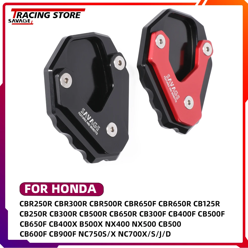 

CBR CB NX NC Side Stand Kickstand Extension Plate For Honda CBR 250 300 500 650 CB 125 250 300 400 500 600 650 NX400 NC750 NC700