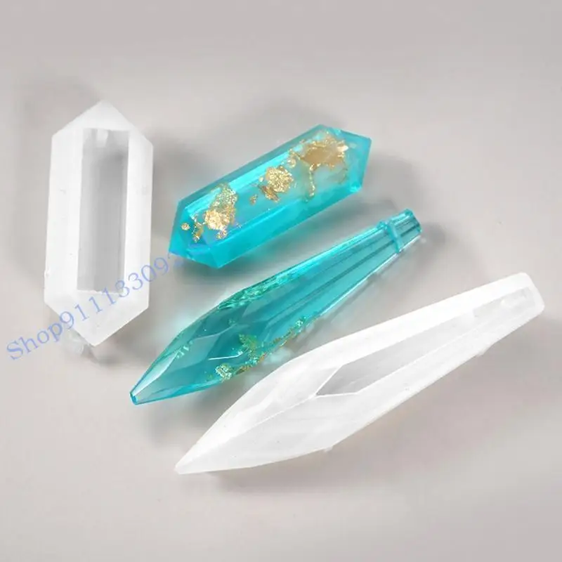 

H9ED Pendulum Mold Epoxy DIY Jewelry Tool Mixed Tea Molds for Easter Gift