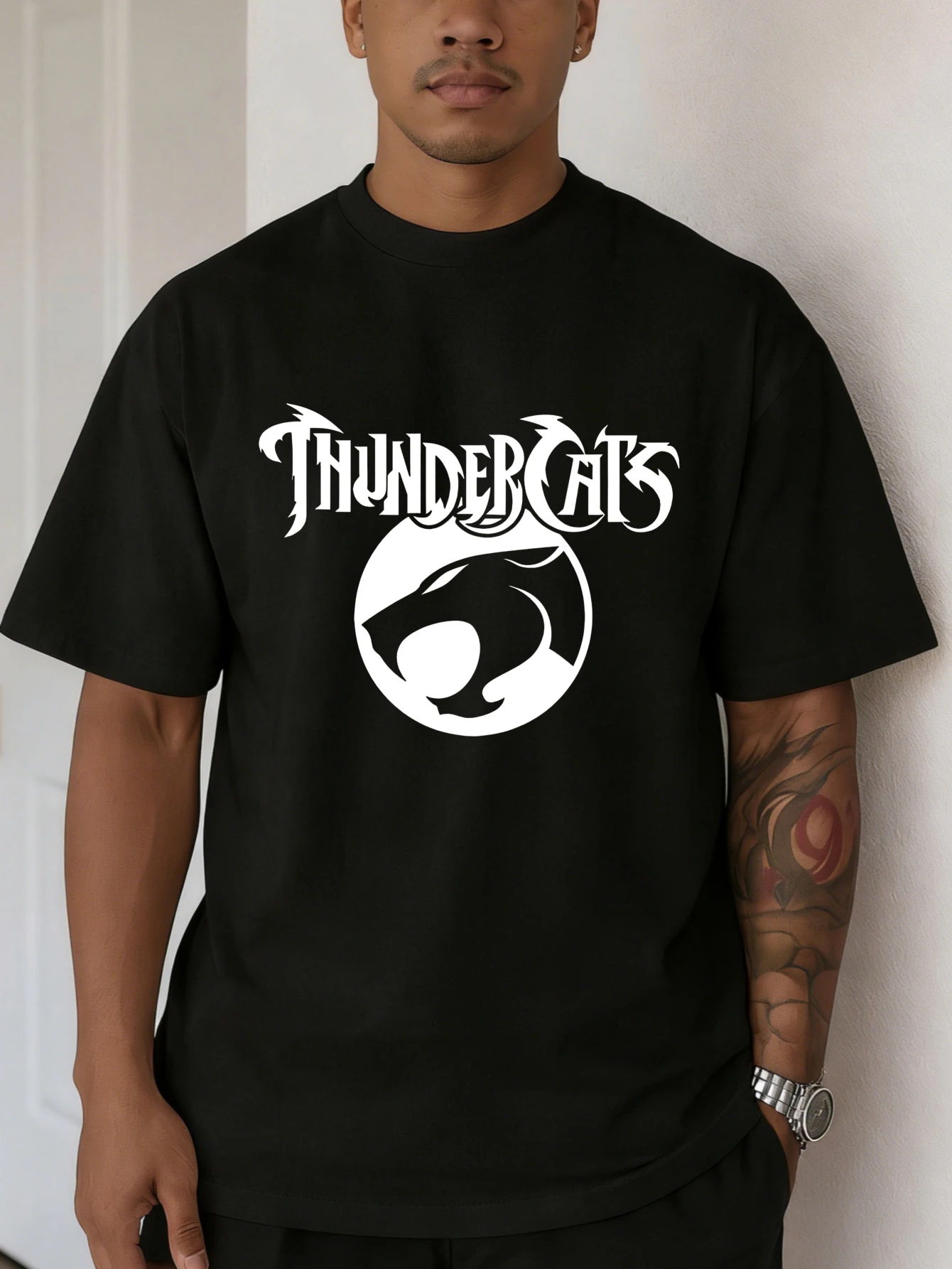 

Men's Thundercats Retro Graphic Cotton Short Sleeve T Shirt - Y2K Streetwear Casual Summer Regular Fit Gift for Him Tee