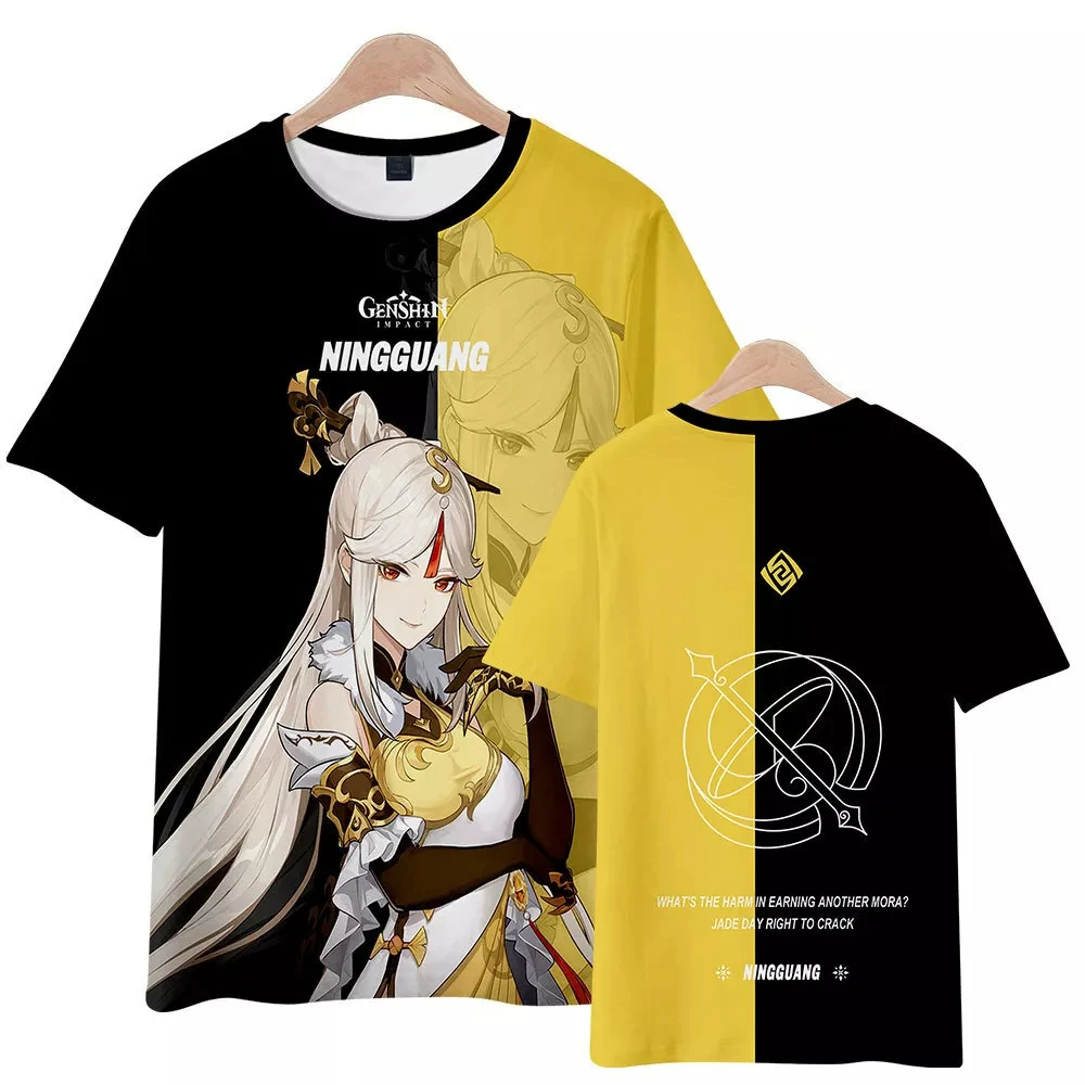 Popular Game Genshin Impact Hutao 3D All Over Printed T-shirts Men Women Cosplay Anime Tee Y2k Top Street Harajuku Kids Clothing