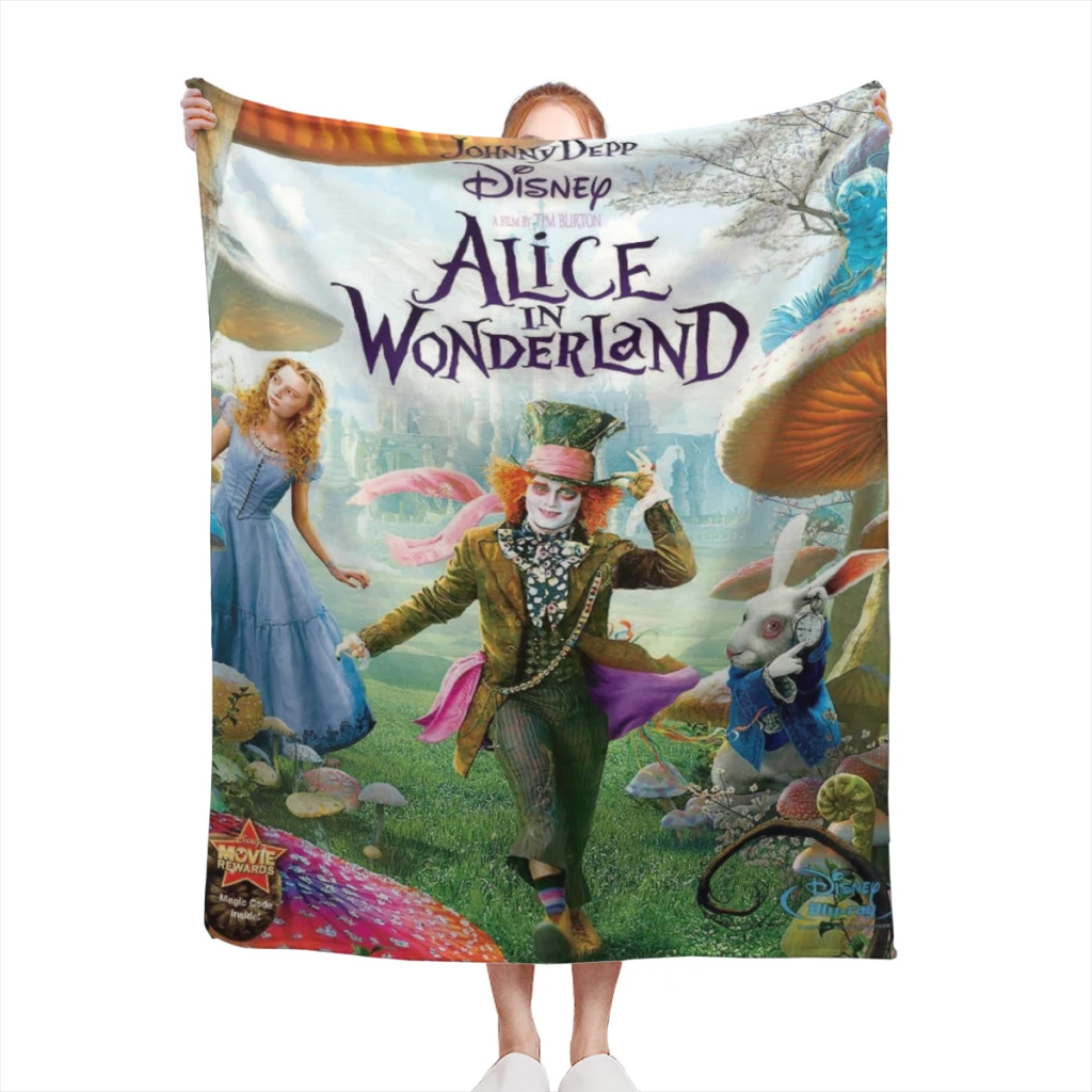 

Alice in Wonderland blankets Warm Flange blankets Soft and comfortable blanket picnic blanket