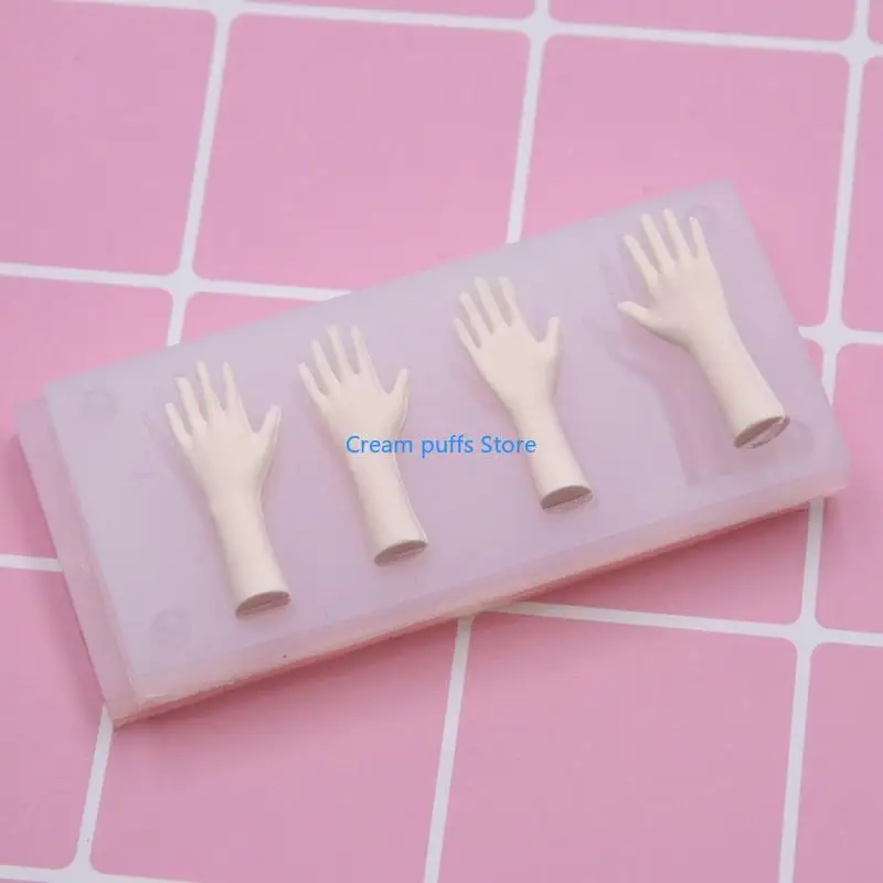 50LE Silicone Palms Mould Featuring Fine Texture for Safe Craft Art Projects