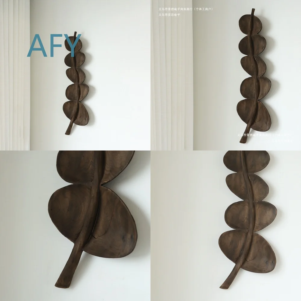 Wall Art Decor for Modern Living Room Bedroom Office Creative Leaf Design Wall Hanging Art Installation Original Handmade