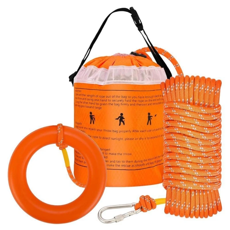 Throwable Flotation Device Water Succour Throw Line Bag With 15.0M Rope For Swimming Boating And Outdoor Activity