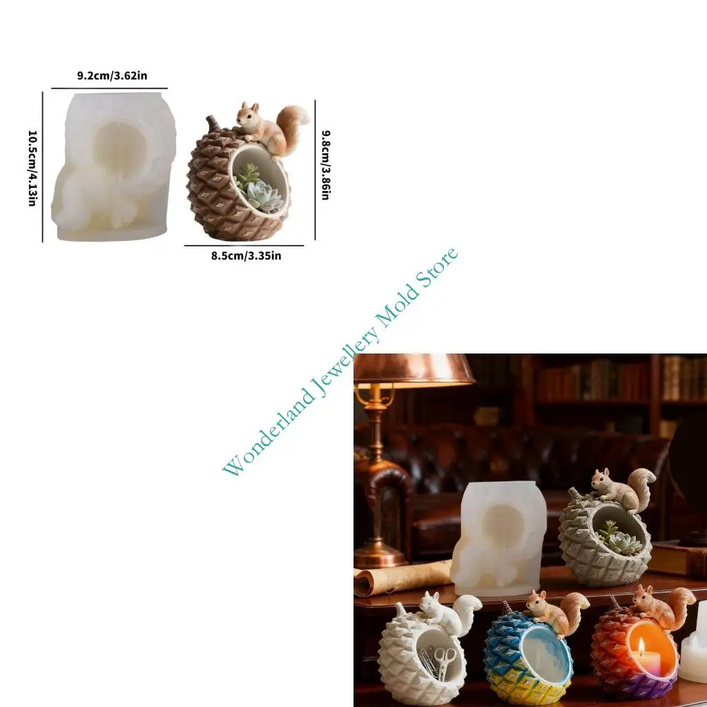 

H7EB Creative Pinecone Shaped Silicone Casting Mold For Concrete Planters