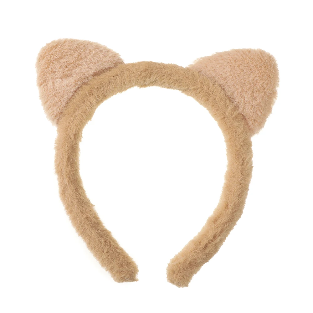 Plush cat ears Hairbands For Women Solid Color Cute Headband Hair Hoop Hair Bands Headdress Hair Accessories image 6