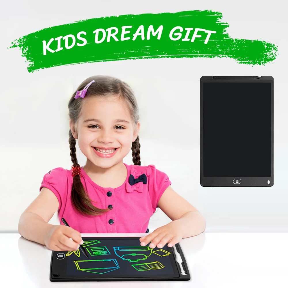 12 polegadas crianças aprendendo almofada de escrita lcd eletrônico escrita tablet doodle placa de desenho das crianças mão desenhada placa gif