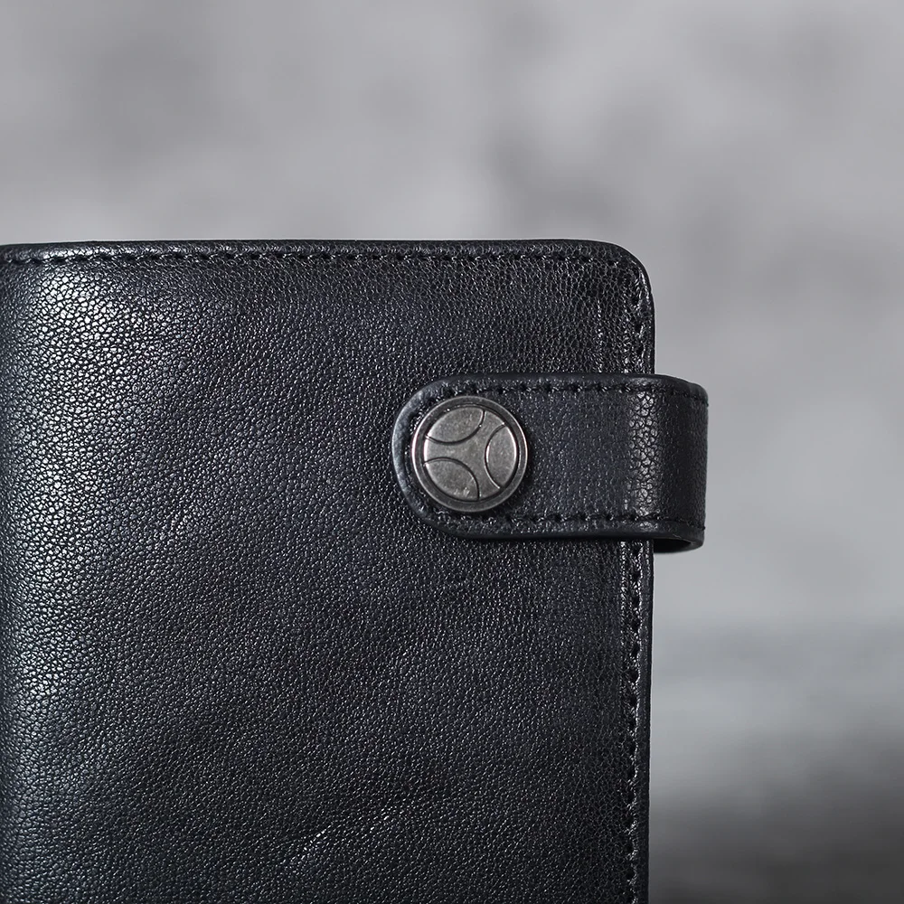 S.WORKER Vollnarbiges Echtleder Vintage Lange Clutch-Geldbörse Retro Reißverschluss-Münzbörse Handtasche – Detail 7