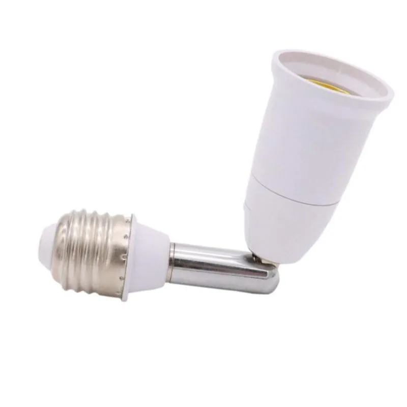 65mm-14cm Flexible AC E27 To 2 E27 bulb Base power Socket plug long Converter LED Light Lamp Extender Holder E27-E27 Adapter P1