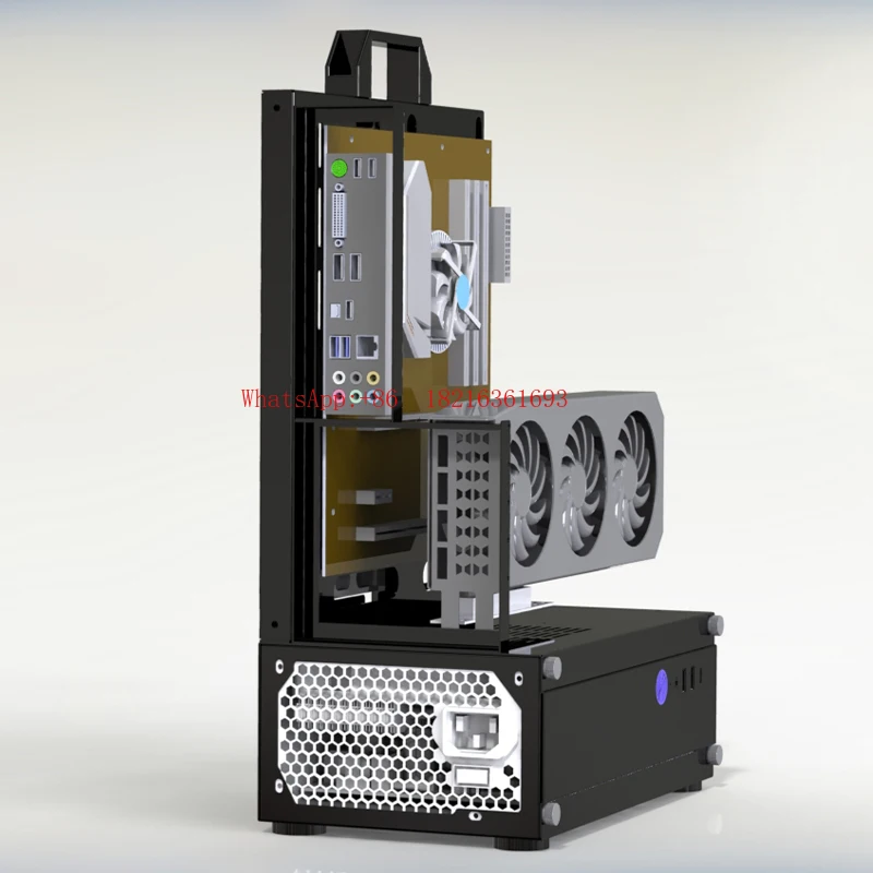 

Open PC Case Frame Vertical Chassis Rack Desktop PC Cabinet Game Stand