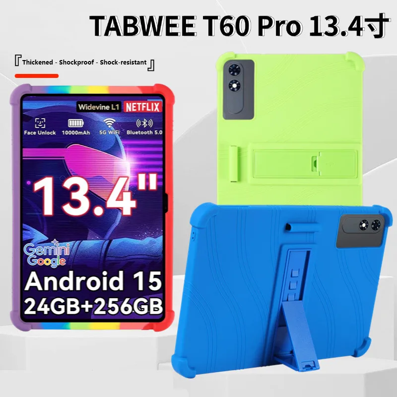 

Soft Case For Tabwee T60 Pro T60Pro 13.4 inch Tablet Safe Shockproof Silicone Stand Cover