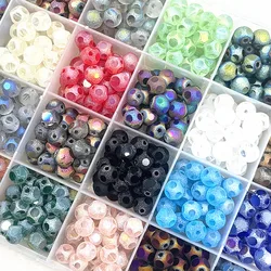 New 20pcs 8mm Matte Faceted Crystal Beads High Quality Glass Loose Beads for Jewelry Making Diy Bracelet Accessories