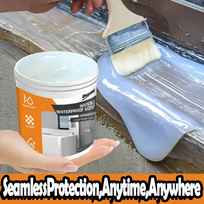 Transparent Invisible Waterproof Coating Sealant Anti-Leak Paste Glue With Brush Roof Bathroom Wall Crack Repair Adhesive