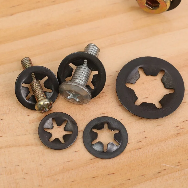 زهر البرقوق على شكل جوانات الأسنان الداخلية ستار قفل غسالة الخارجية الاحتفاظ حلقة غسالة مجموعة متنوعة M3 M4 M5 M6 M8 M10 M12 #3