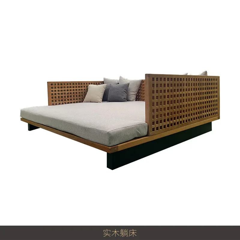 Factory Direct Compatible With Outdoor Leisure Creative Square Bed Outdoor Seaside Beach Lounger Waterproof and Sunscreen