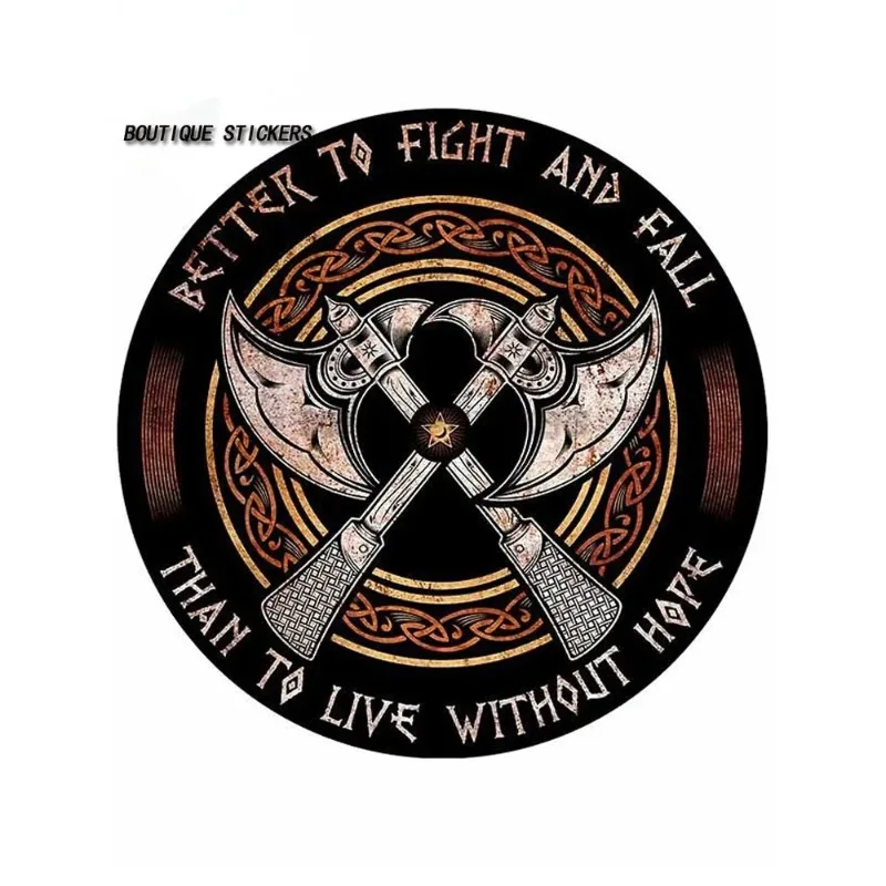Exquisite Viking Axe Die-Cut Helmet Stickers Waterproof Vinyl Decals for Car Motorcycle Laptop Truck