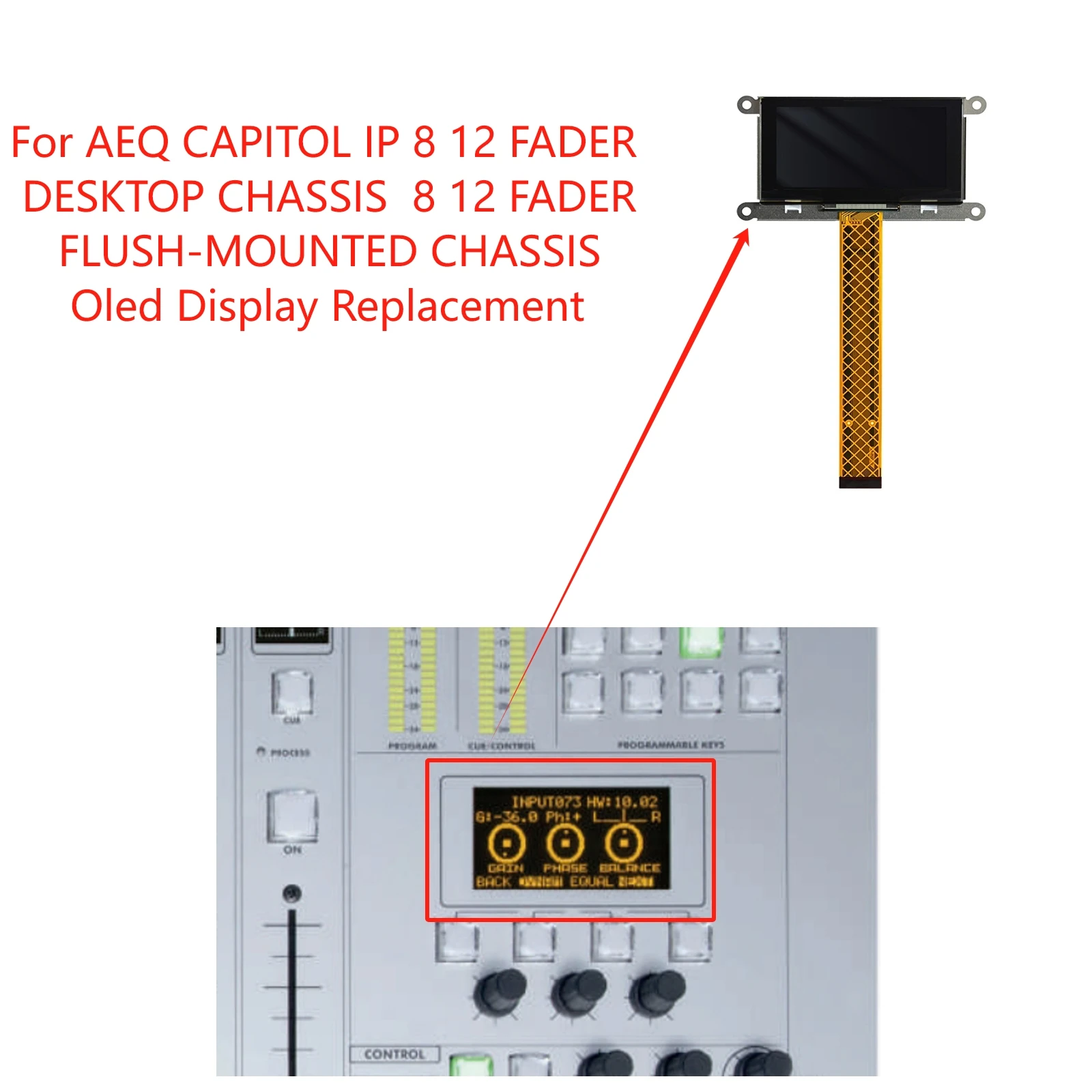 

НОВЫЙ Оригинальный многофункциональный дисплей для AEQ CAPITOL 8/12 FADER DESKTOP CHASSIS 8/12FADER FLUSH-MOUNTED CHASSIS, замена