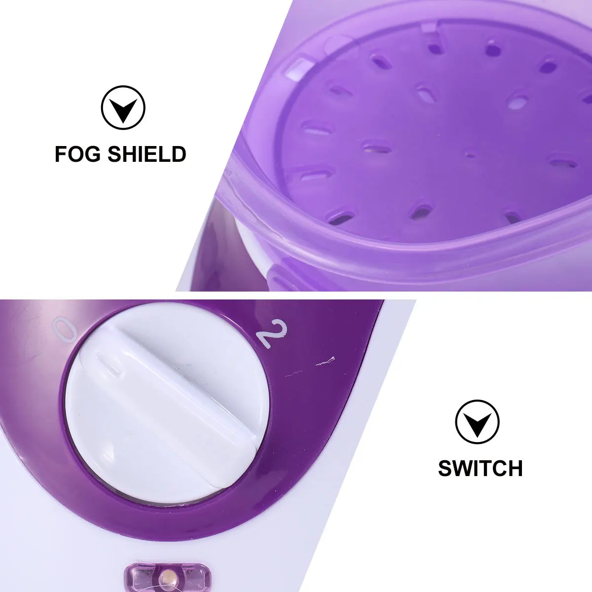 

1Set Portable Facial Steamer Hot Mist Sprayer Skin Moisturizing Purple Compact Desktop Facial Spray Mist Moisturizer