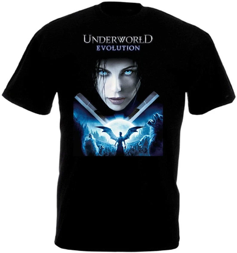 Underworld Evolution V1 T Shirt Black Movie Poster Men's T-Shirt Black Short Sleeve for Summer Unisex All-Season