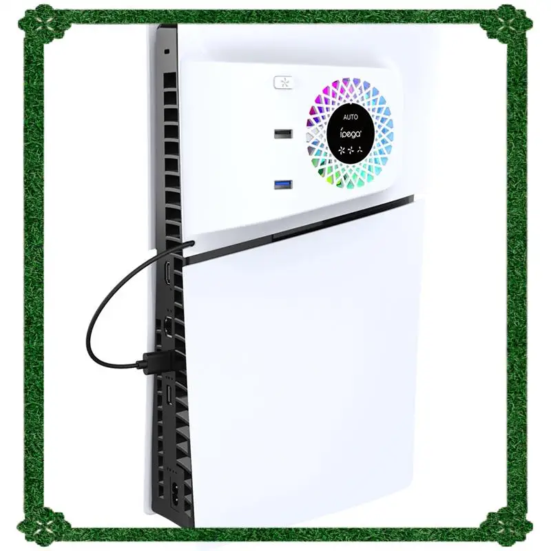Ventilador de refrigeración Ipega con entrega de 24 horas con enfriador de Control de temperatura + USB, luces RGB de HUB PG-P5S019 para PS5 Slim para Playstation 5