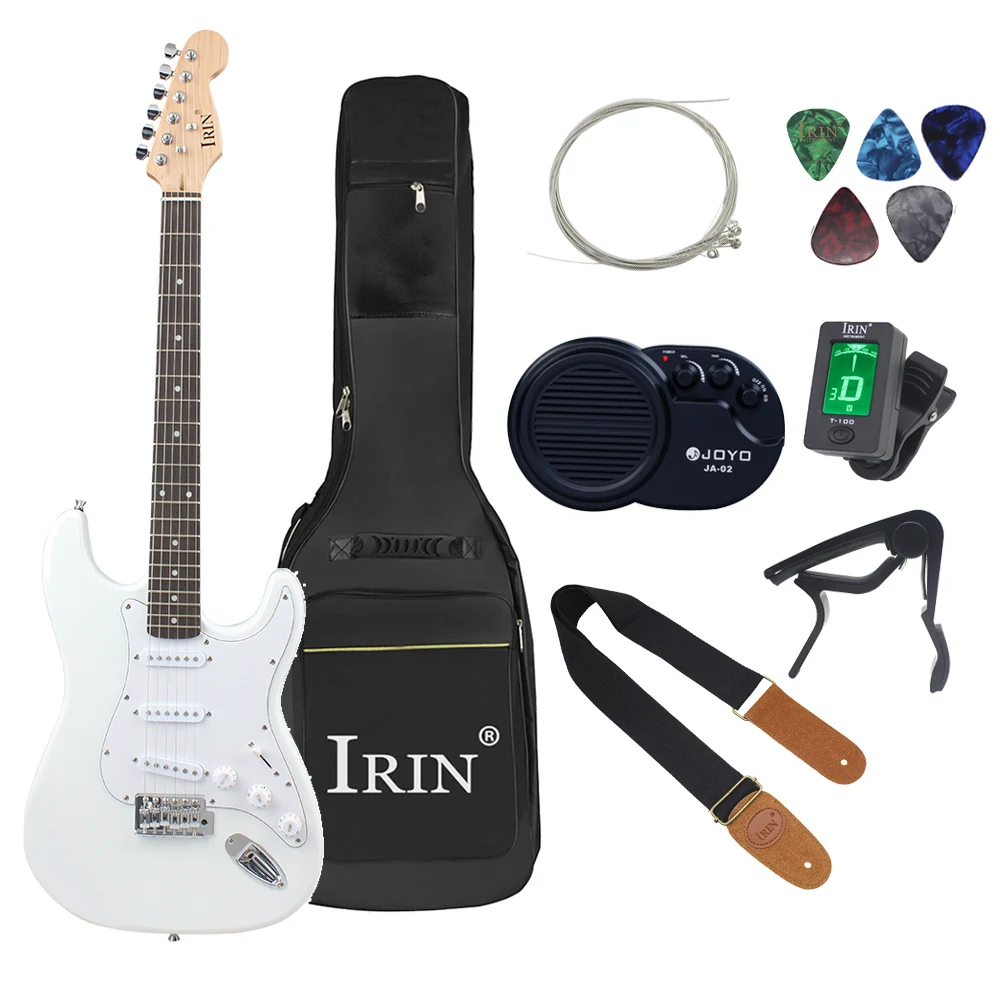 

IRIN 39 Inch Electric Guitar 6 String 21 Frets Closed Knob Electric Guitarra with Bag Amplifier Guitar Accessories & Parts