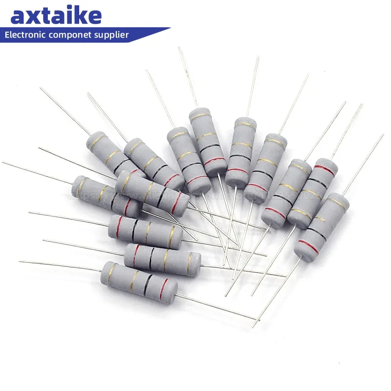 10pcs 5W 5% Carbon Film Resistor 1R ~ 1M 2.2R 10R 22R 47R 51R 100R 150R 470R 1K 4.7K 10K 47K 1 2.2 10 22 47 51 100 150 470 Ohm