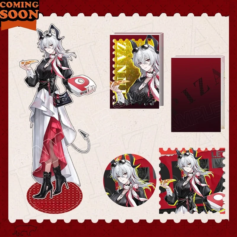 Game Wuthering Waves Acrylic Stand Anime Figure Danya Luzilla Carlotta Zanni Stand Badge Flowing Sand Mahjong Ticket Keychain
