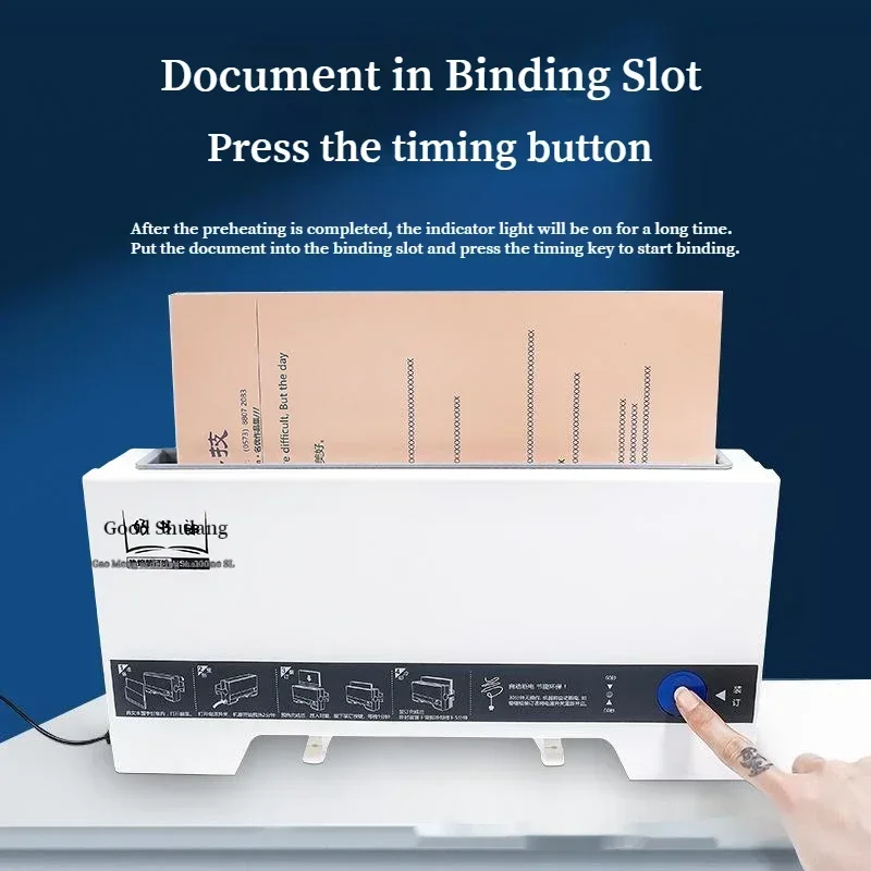 A4 Hot Melt Binding Machine Automatic Glue Small Hot Melt Binding Machine for Finishing Documents Contract Office Supplies