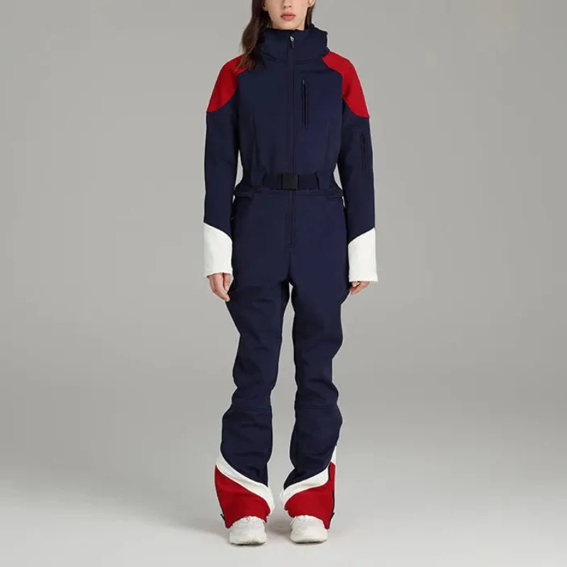 

2025 Women Snowboard Ski Suit Sport Overall Men Ski Wear Jumpsuit Waterproof Adults Ski Suit Overall One Piece Snow Suit Women