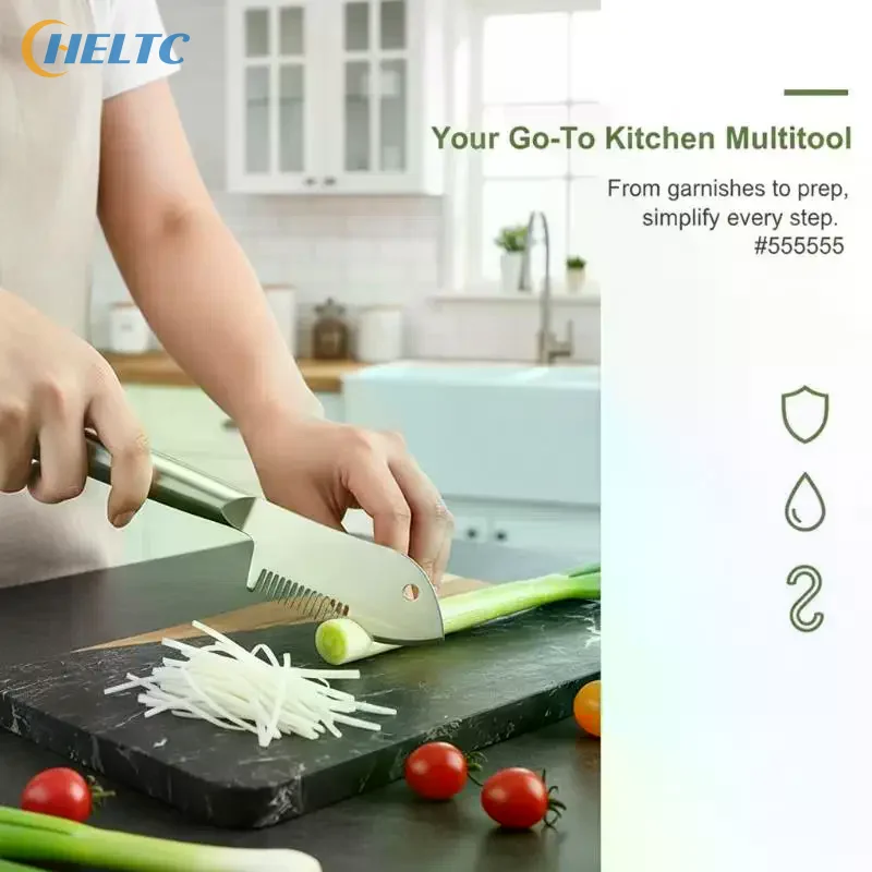 2 PCS Stainless Steel Scallion Shredder Knife For Kitchen Vegetable Cutting