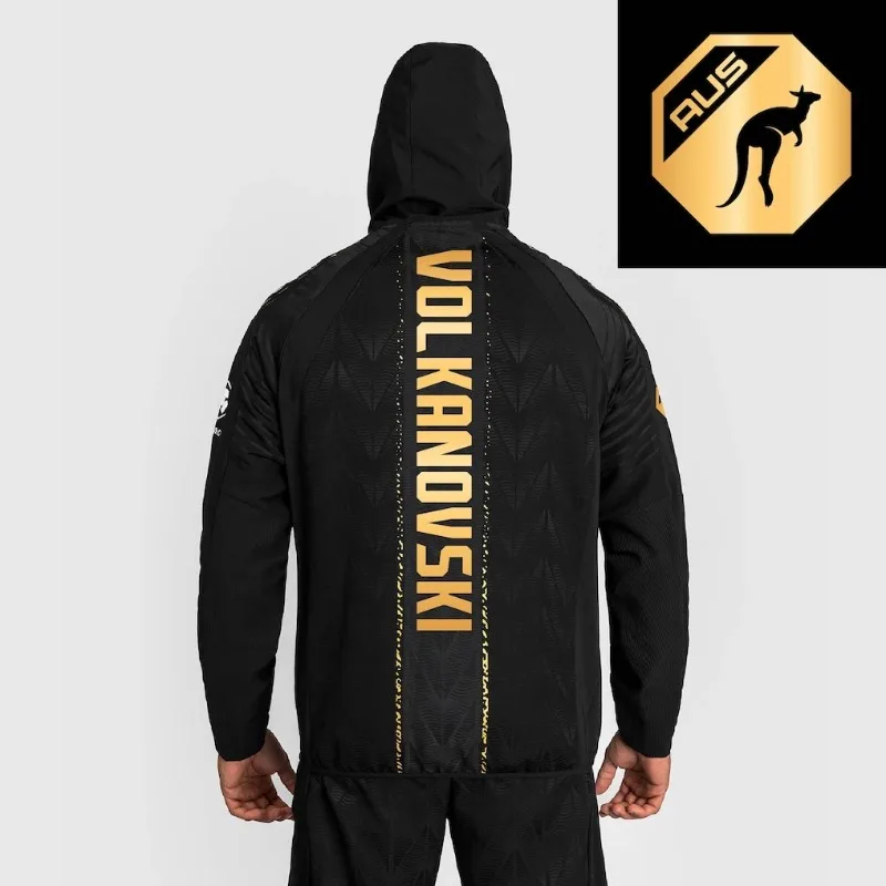 

2026 New Boxing Training Hoodie Men's UFC Zenith by Black/Gol dAlexander Volkanovsk Fight Night Champion Full-Zip Walkout Hoodie
