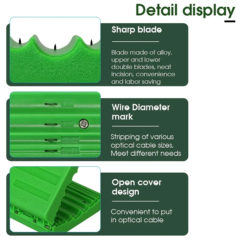 Alat Pengupas Pipa Serat Optik Longitudinal AUA-09 1.5-11mm, Pemotong Kabel Inti Tunggal/Bentuk Pita, Alat Pengupas Pipa Tengah