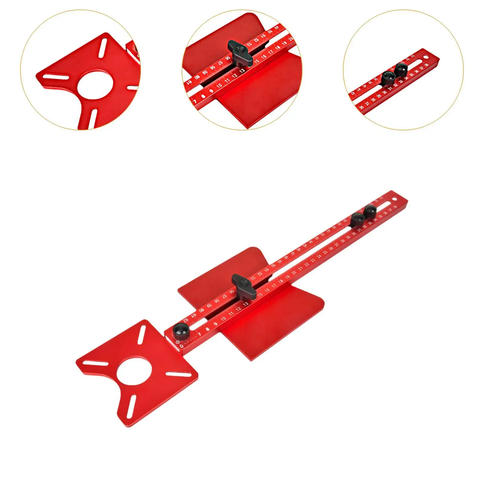 Router Milling Groove Bracket Aluminum Alloy Adjustable Multifunctional Router Guide Router Jig Tool Trimming Machine Flip Board