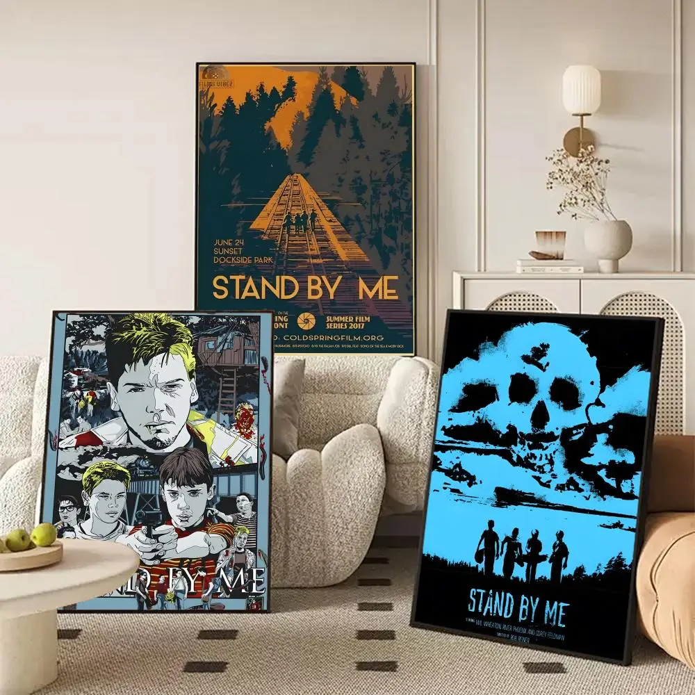 قصة الدراما الكلاسيكية فيلم S-Stand By Me-MT ملصق قماش HD ملصق جدار الفن الداخلي المدخل ديكور المنزل عطلة