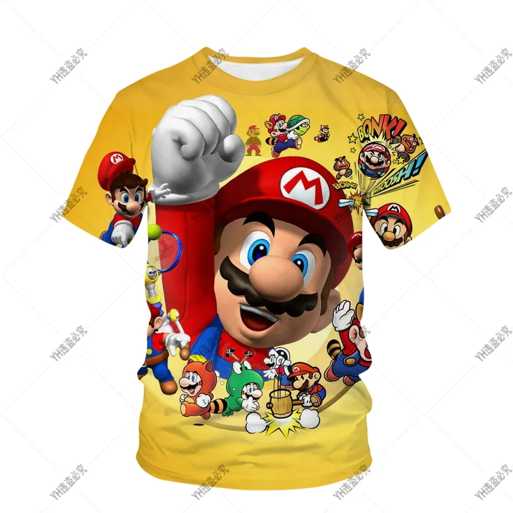 

Fashion Marios-bros T Shirt Kids Clothing Tops Boy T-shirt Game 3d Print T Shirts Funny Anime Short Sleeves Baby Girls Clothes